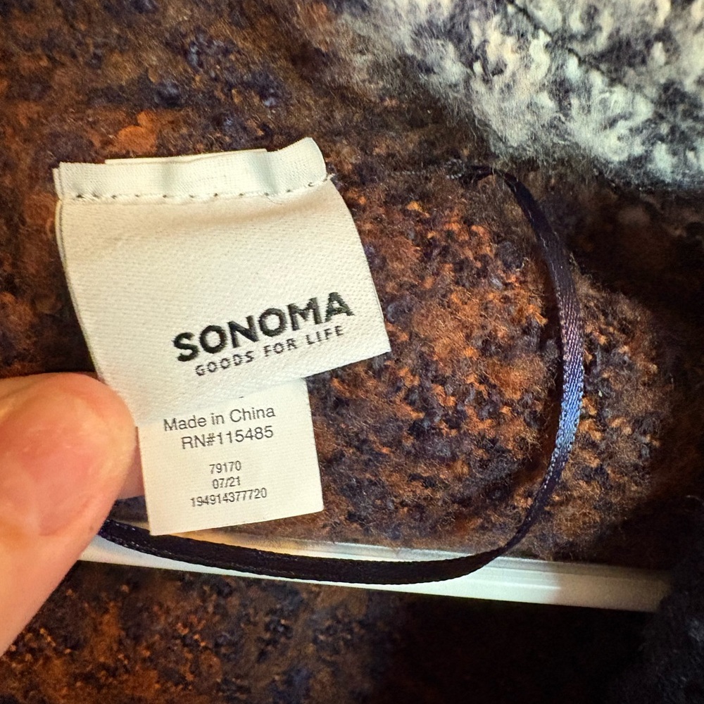 Sonoma Multicolor Wool Blend Shawl Sweater - Picture 3 of 5